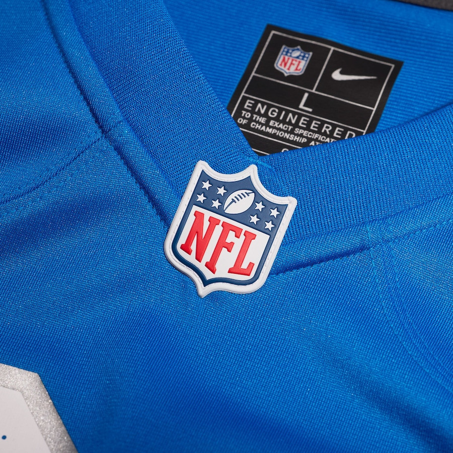 Sione Vaki #33 Detroit Lions Super Bowl LIX Blue NFL Jersey Men's