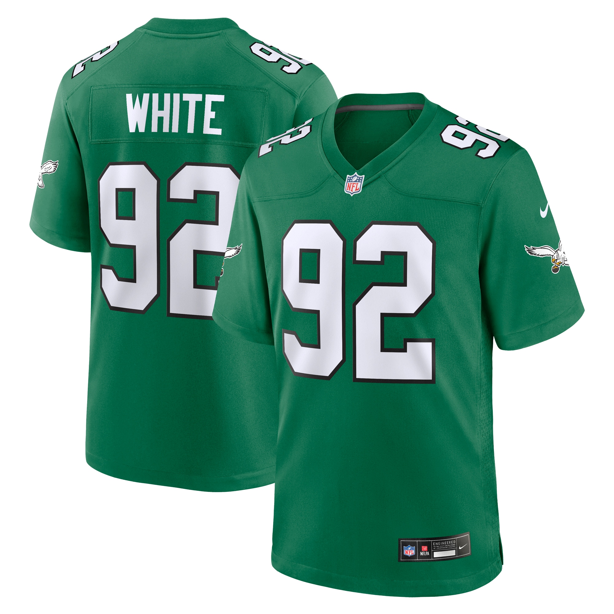 Philadelphia Eagles Reggie White Kelly Green Alternate Game NFL Jersey Men's