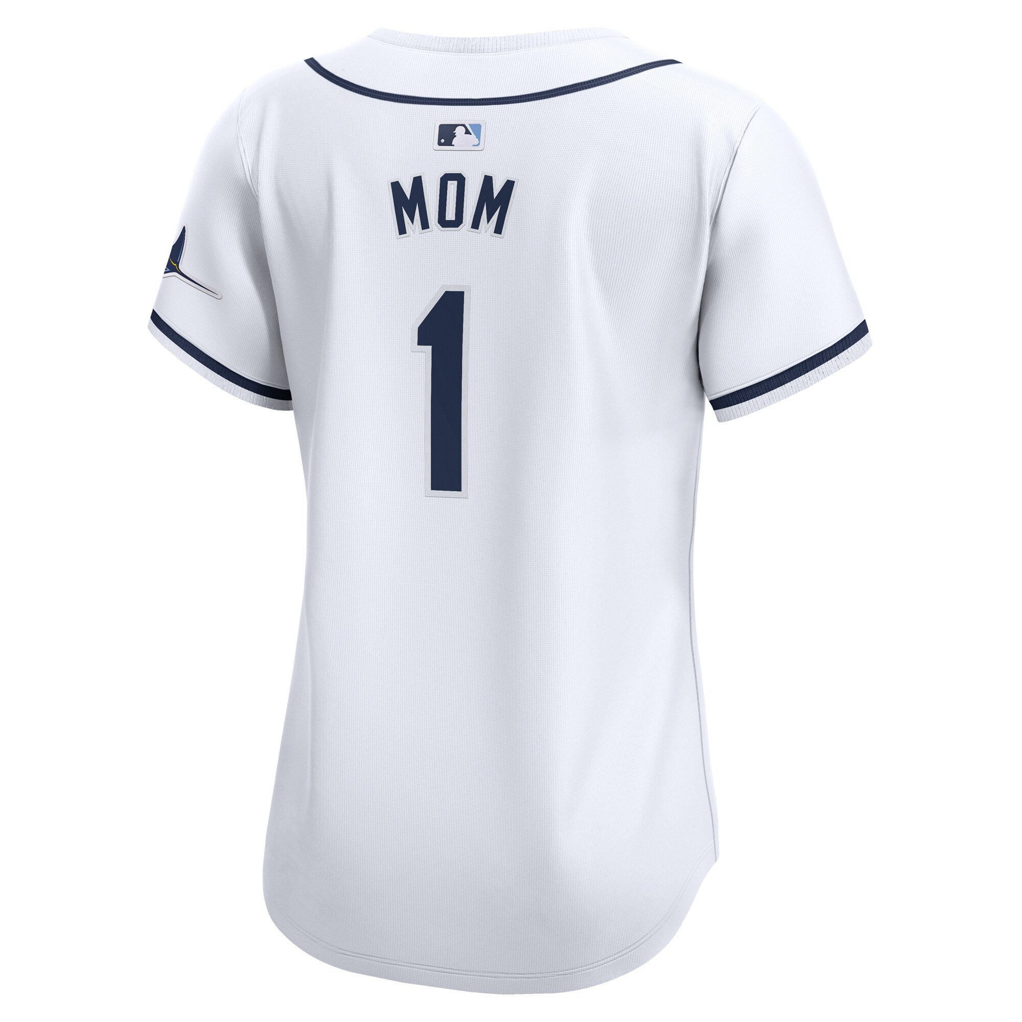 Tampa Bay Rays White #1 Mom Home Limited MLB Jersey Women's