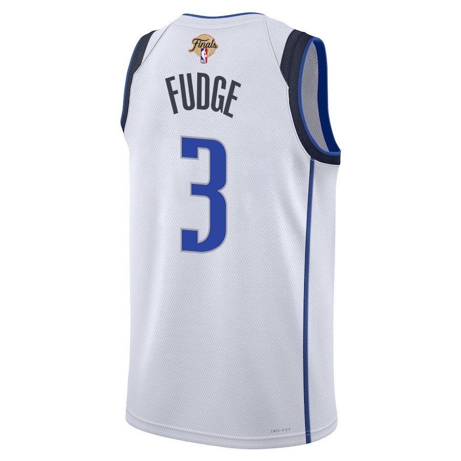 Alex Fudge 3 Dallas Mavericks 2024 FINALS PATCH Swingman Association Editio White NBA Jersey Men's