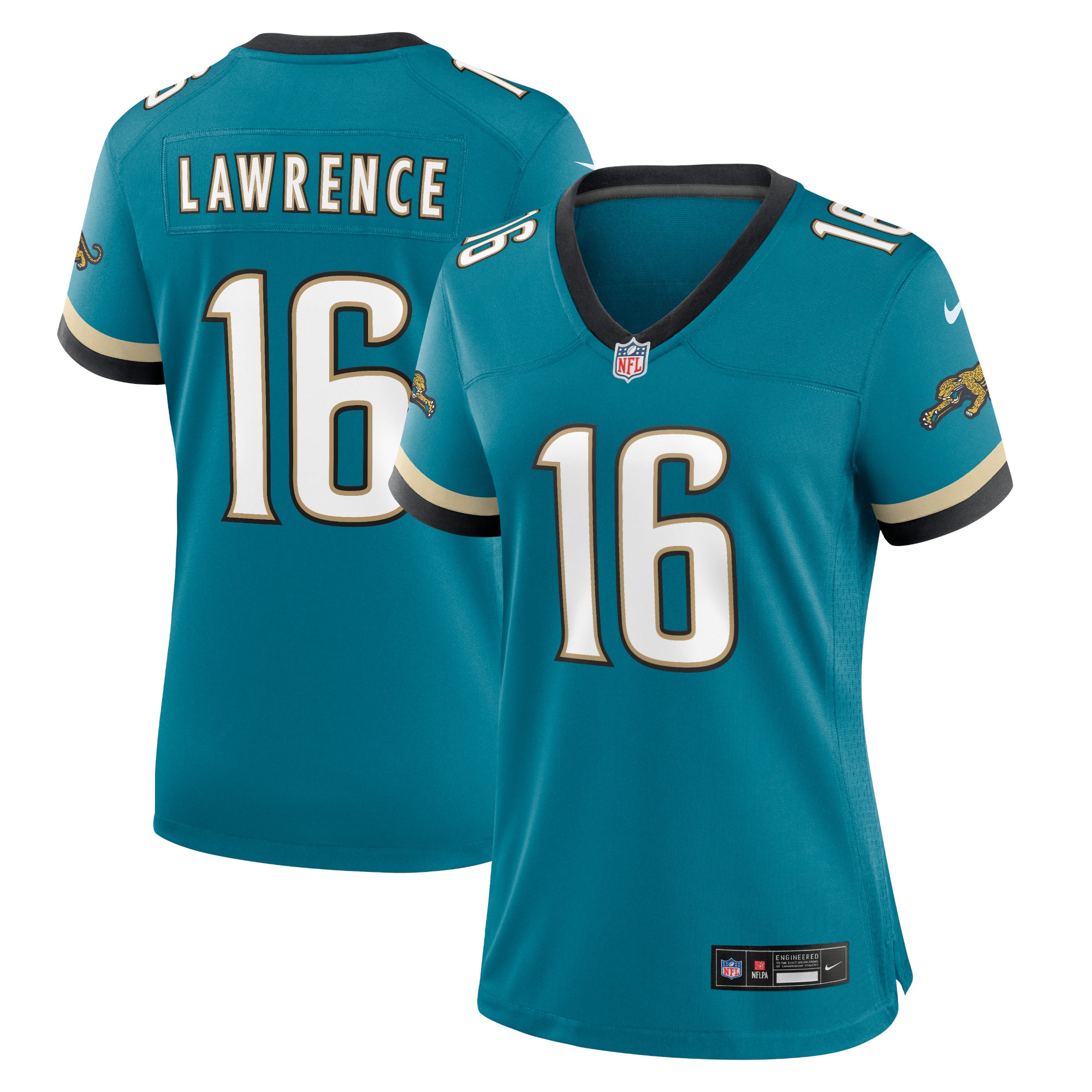 Jacksonville Jaguars Trevor Lawrence Teal Prowler Throwback Game NFL Jersey Women's