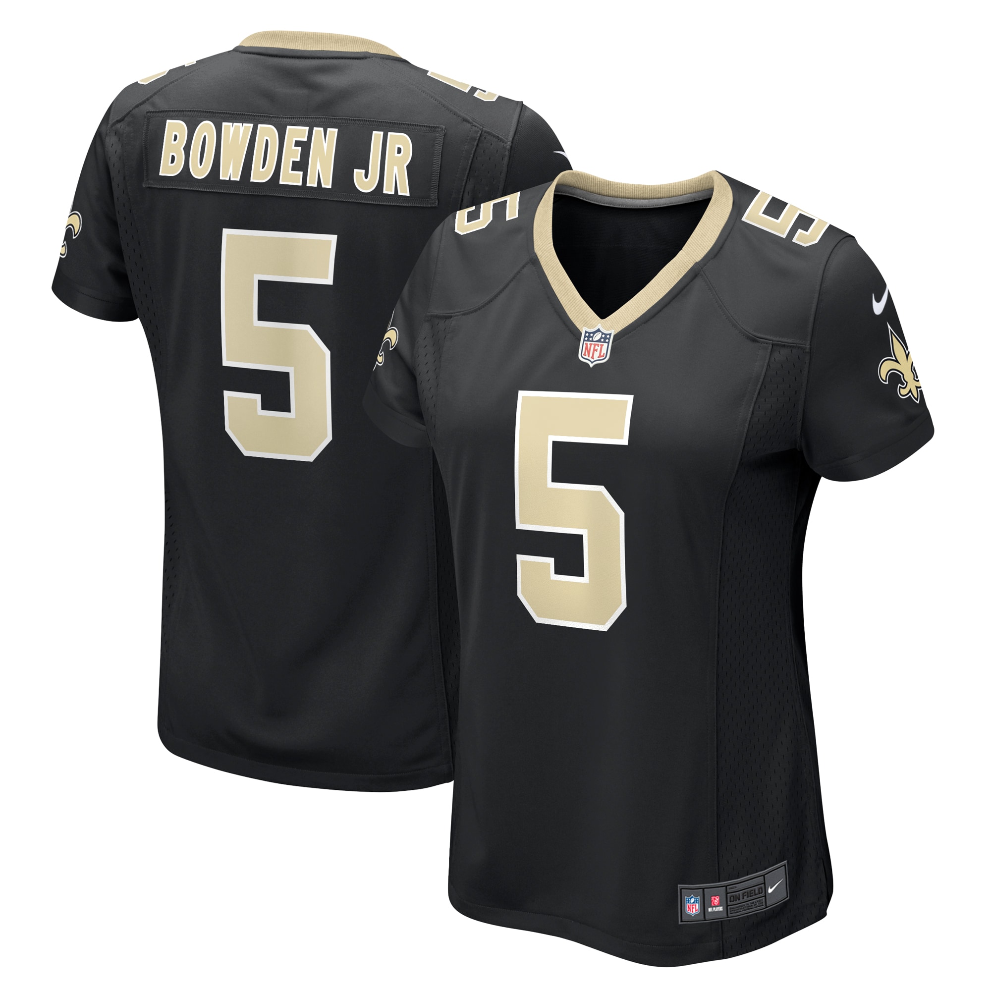 New Orleans Saints Lynn Bowden Jr. Black Team Game NFL Jersey Women's