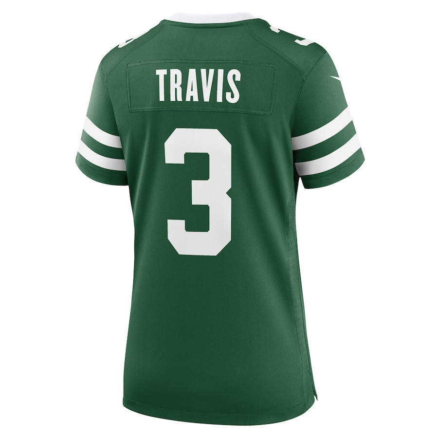 Jordan Travis 3 New York Jets Team Game Legacy Green NFL Jersey Women's