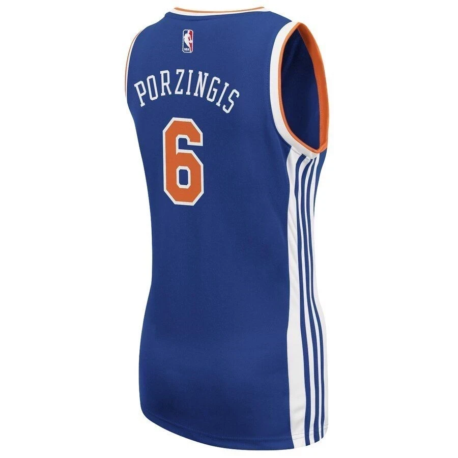 Kristaps Porzingis New York Knicks Road Royal NBA Jersey Women's