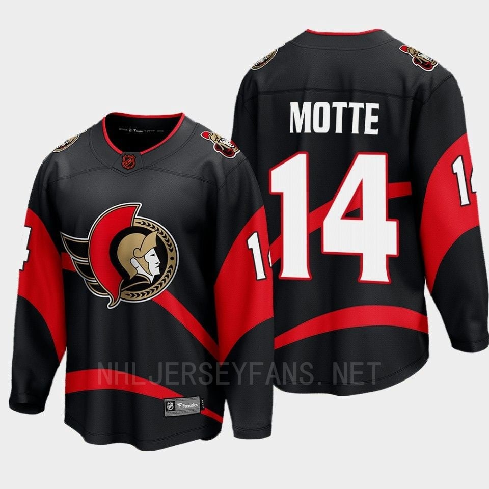 Ottawa Senators Tyler Motte 14 Special Edition 2.0 Black Breakaway Player NHL Jersey Men's