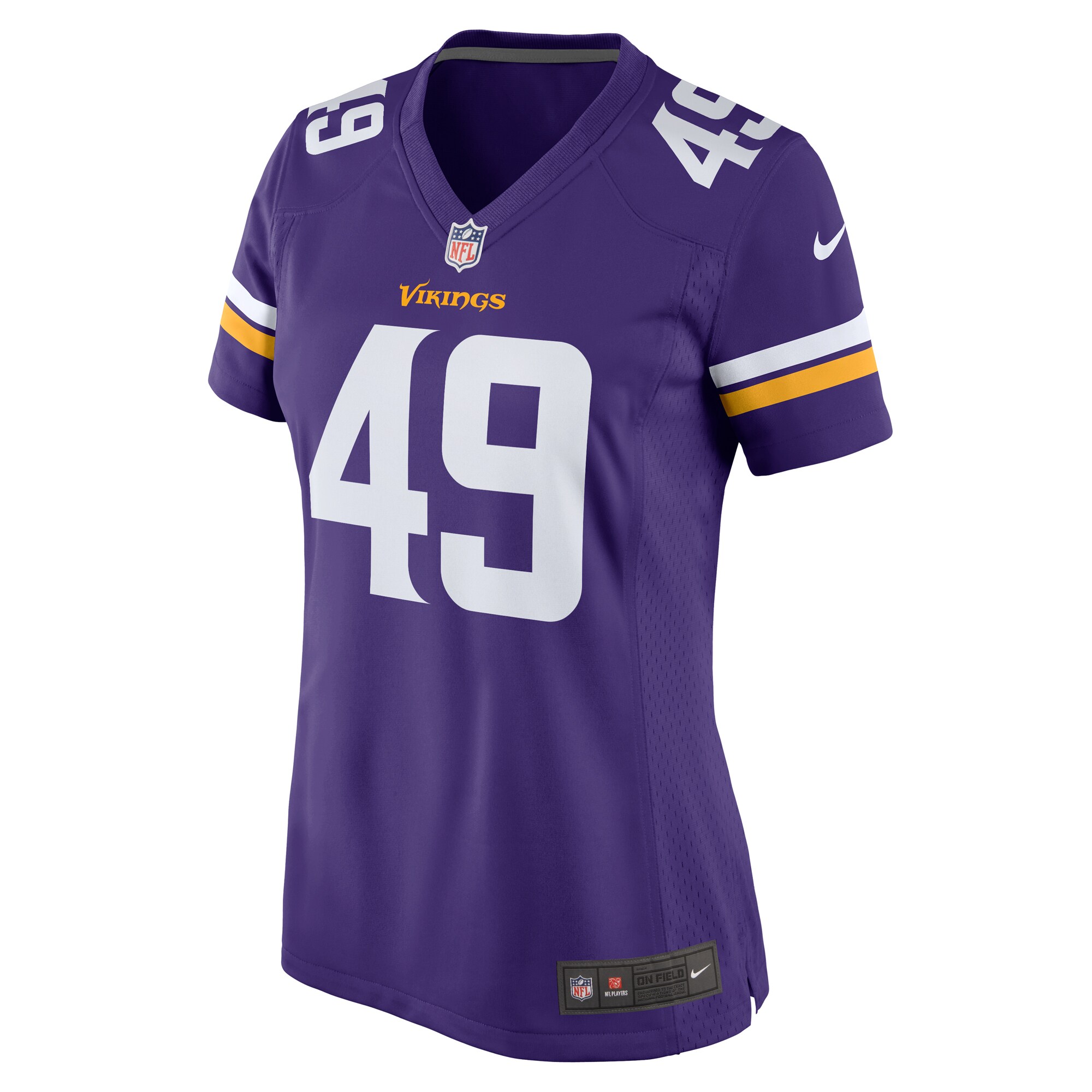 Minnesota Vikings Tanner Vallejo Purple Team Game NFL Jersey Women's