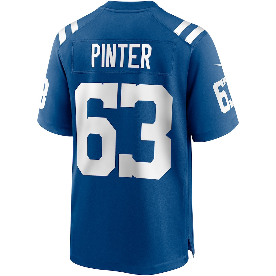 Danny Pinter 63 Indianapolis Colts Game Royal NFL Jersey Men's