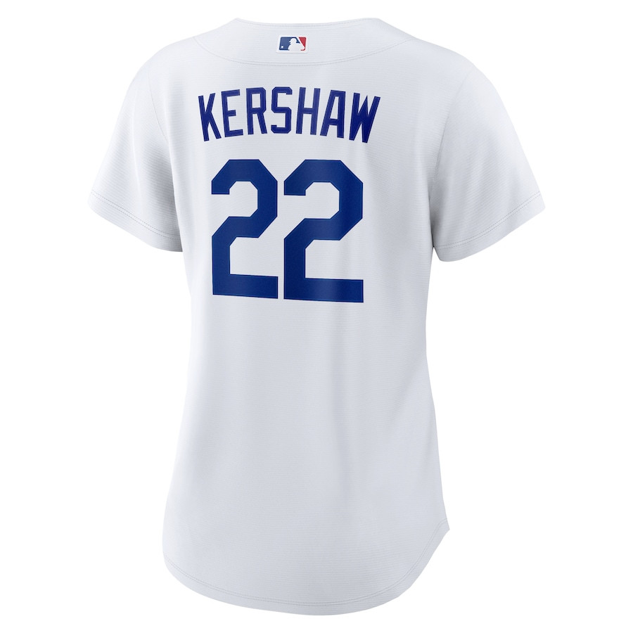 Clayton Kershaw 22 Los Angeles Dodgers 2024 World Series Home White MLB Jersey Women's