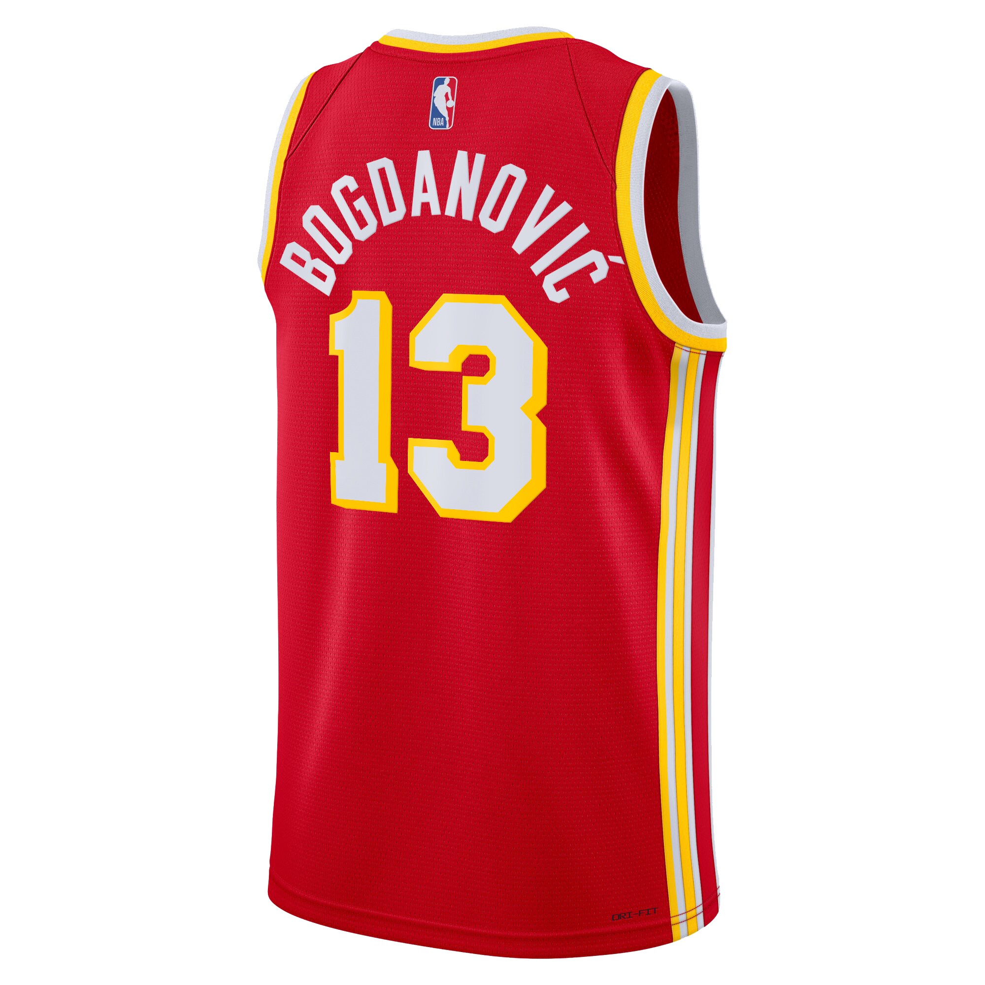 Camiseta Icon Swingman de los Atlanta Hawks Rojo Bogdan Bogdanovic NBA Jersey Men's