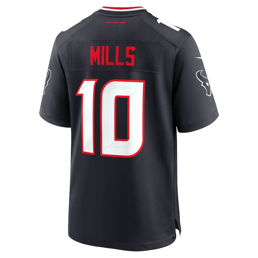 Davis Mills 10 Houston Texans Team Game Navy NFL Jersey Men's