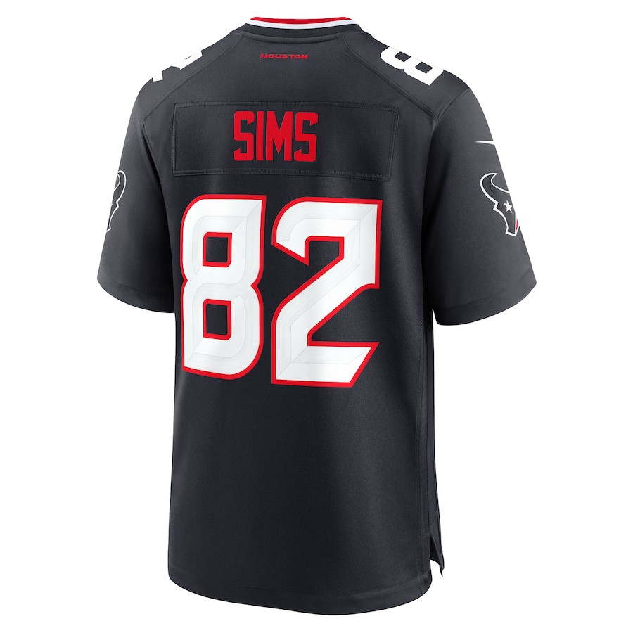 Steven Sims 82 Houston Texans Team Game Navy NFL Jersey Men's