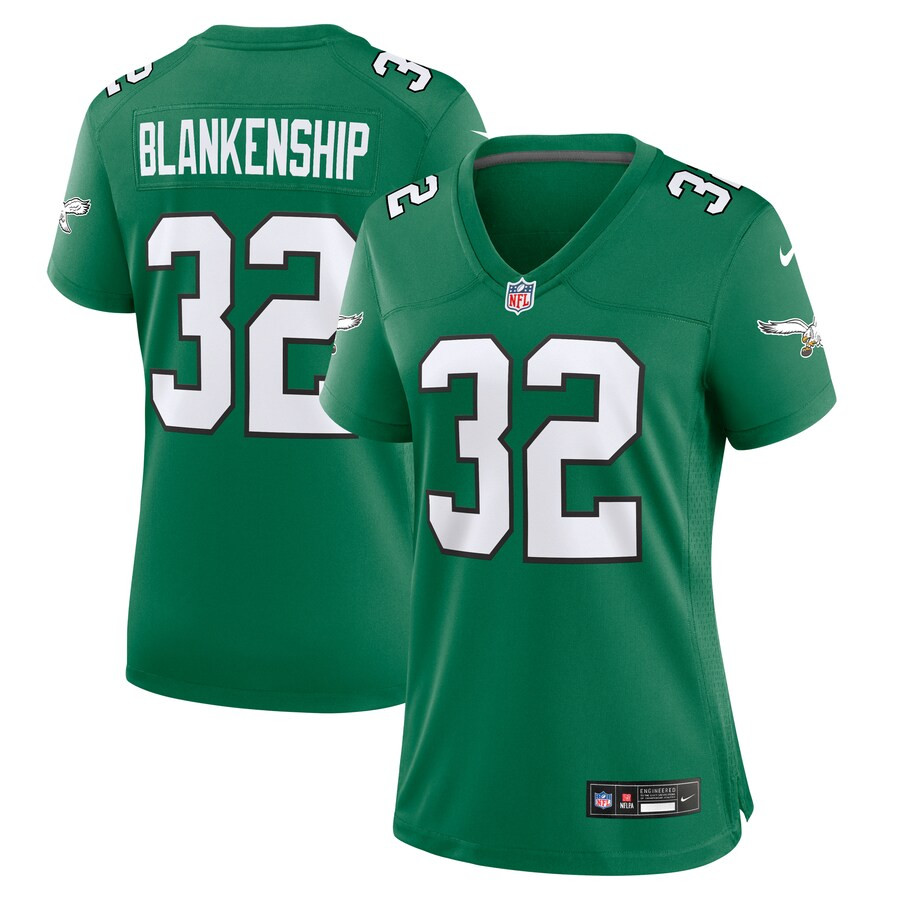 Reed Blankenship 32 Philadelphia Eagles Alternate Game Kelly Green NFL Jersey Women's