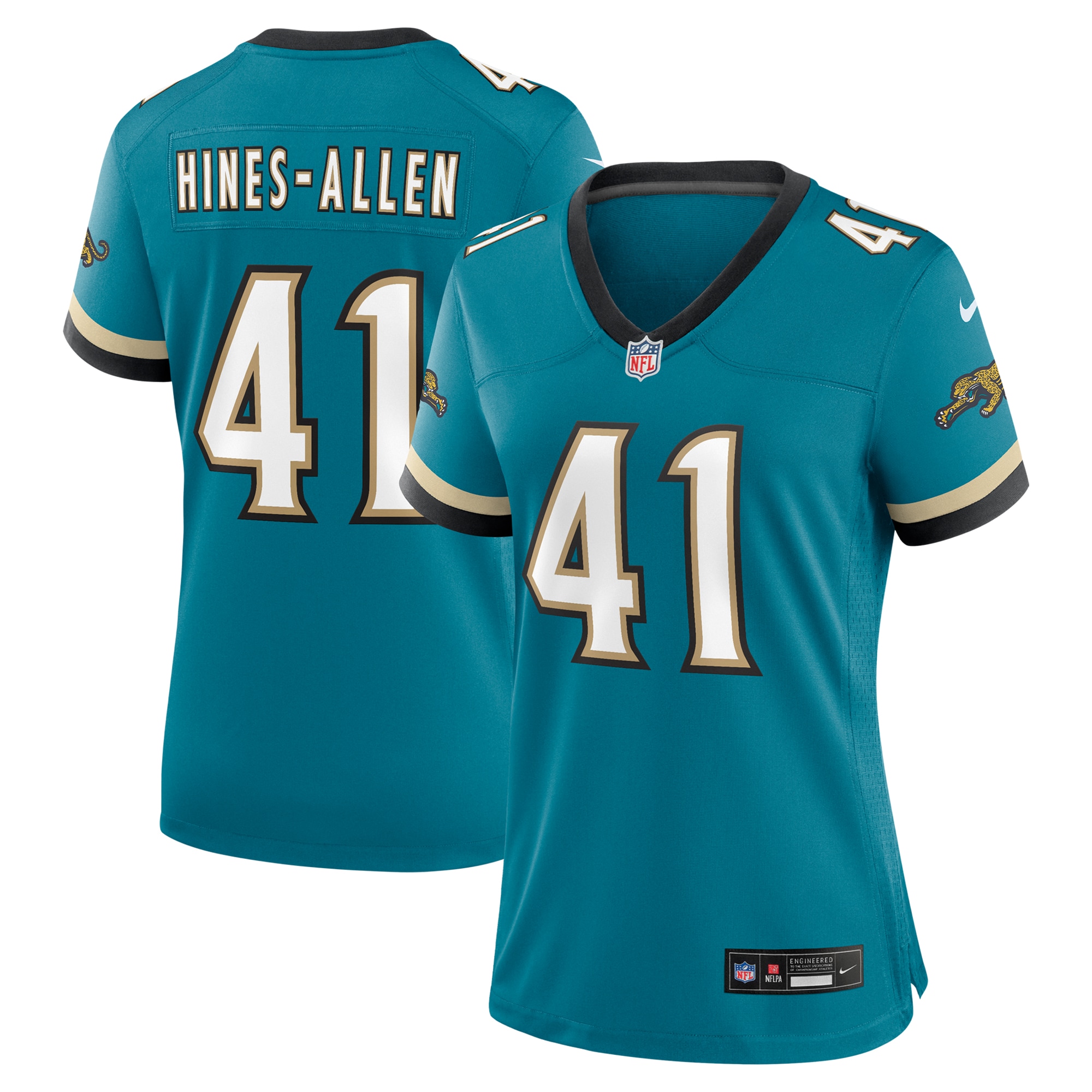 Jacksonville Jaguars Josh Hines-Allen Teal Prowler Throwback Game NFL Jersey Women's