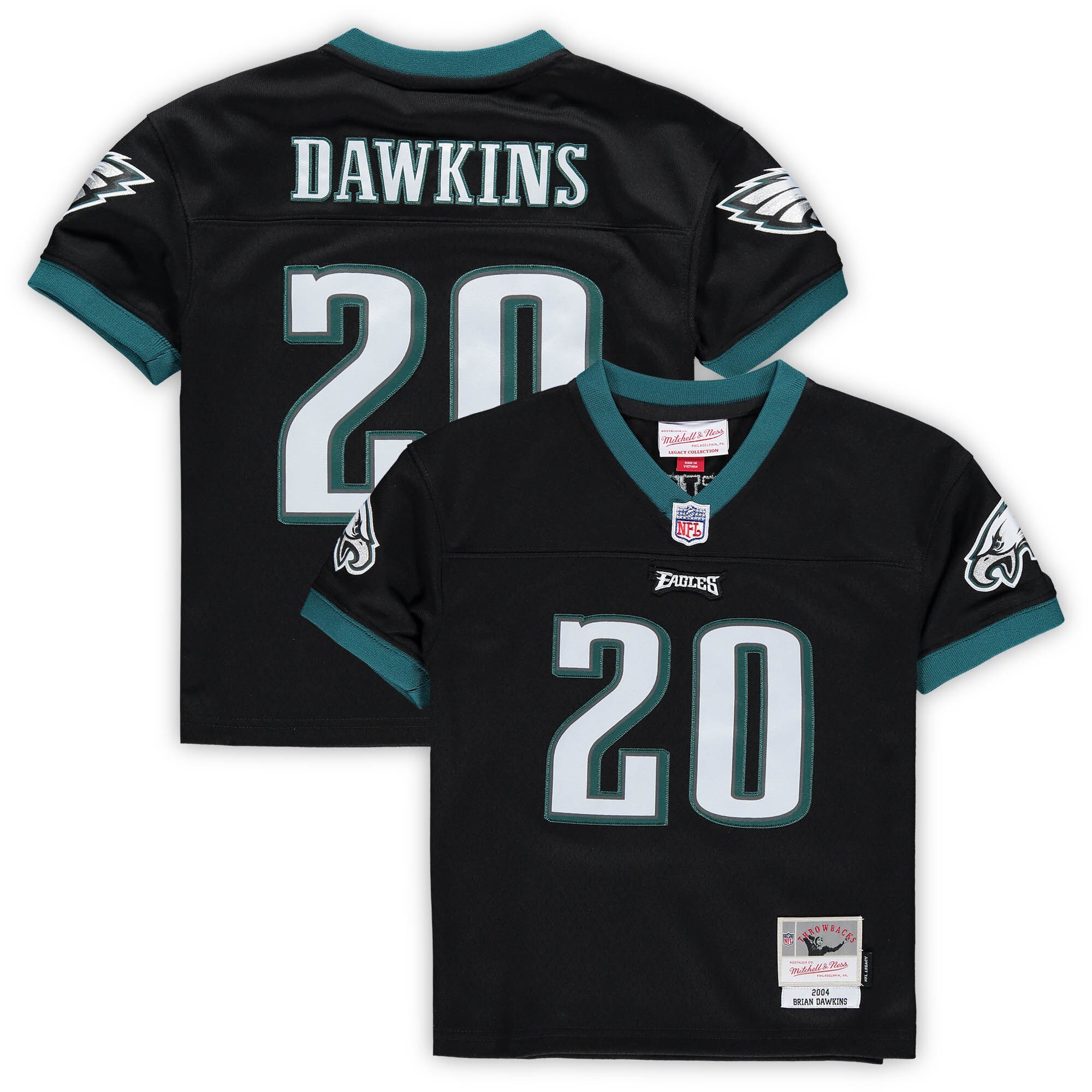 Infant Philadelphia Eagles Brian Dawkins Mitchell Ness Black 2004 Retired Legacy NFL Jersey Men's