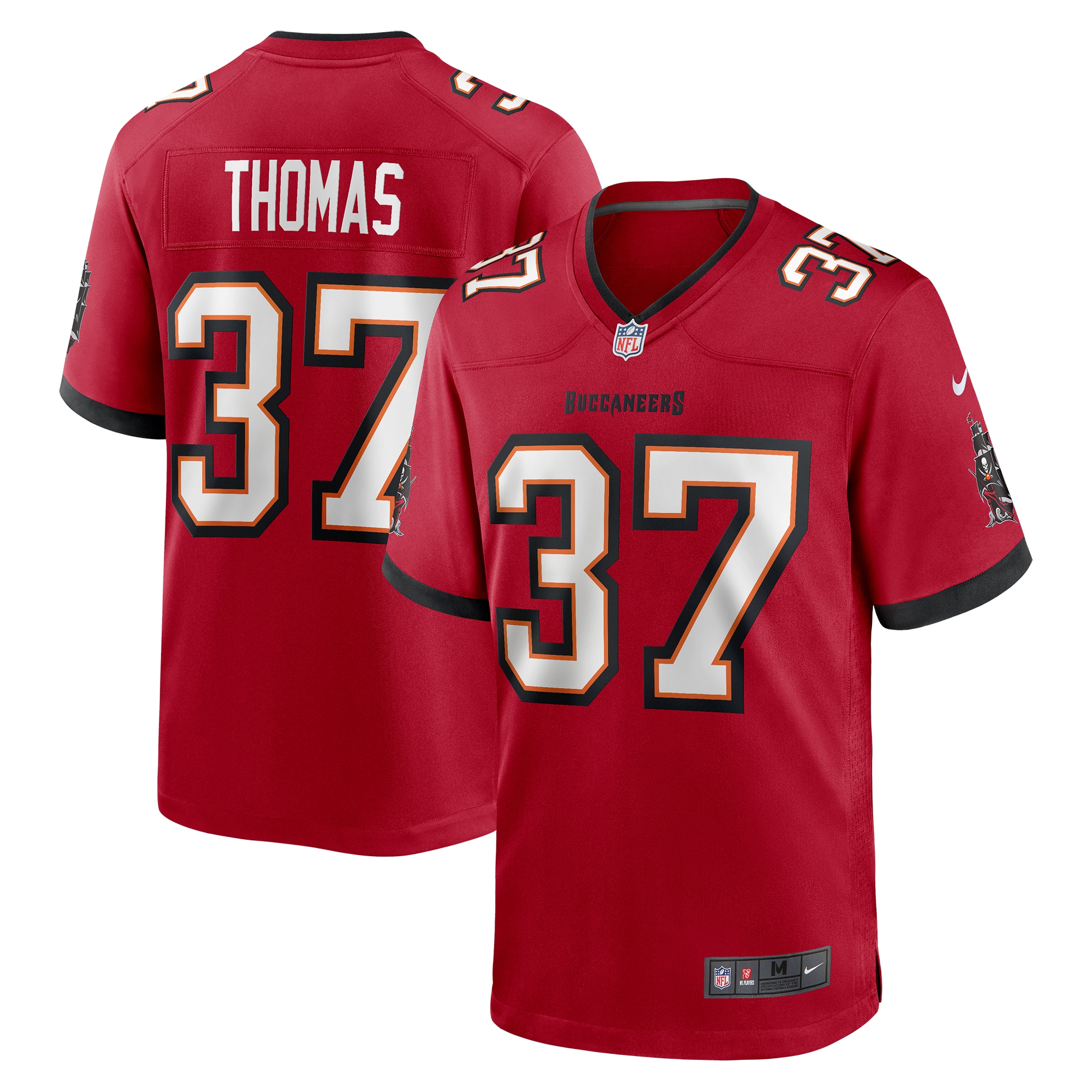 Tampa Bay Buccaneers Tavierre Thomas Red Game NFL Jersey Men's