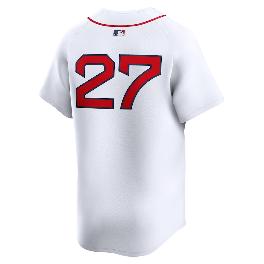 Carlton Fisk 27 Boston Red Sox Home Limited Player White MLB Jersey Men's