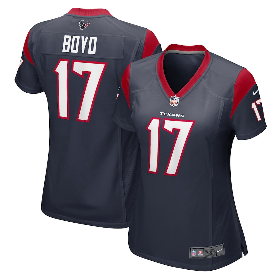 Kris Boyd 17 Houston Texans Game Navy NFL Jersey Women's