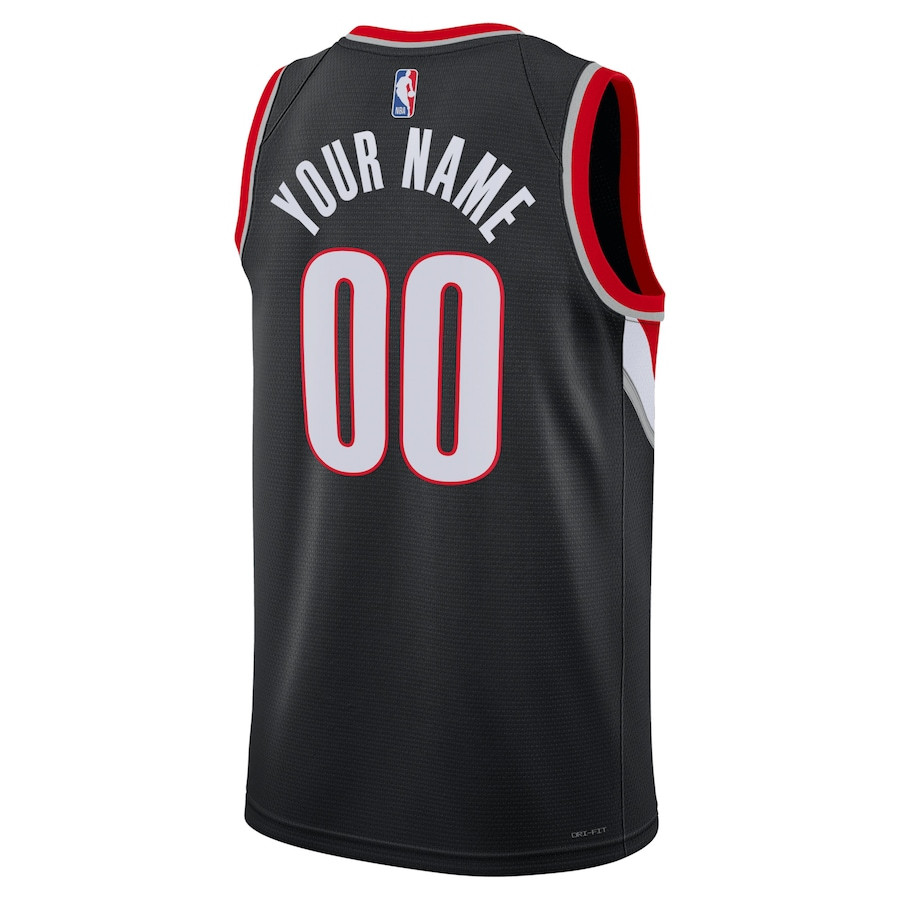 Portland Trail Blazers 2023/24 Icon Swingman Custom Black NBA Jersey Men's