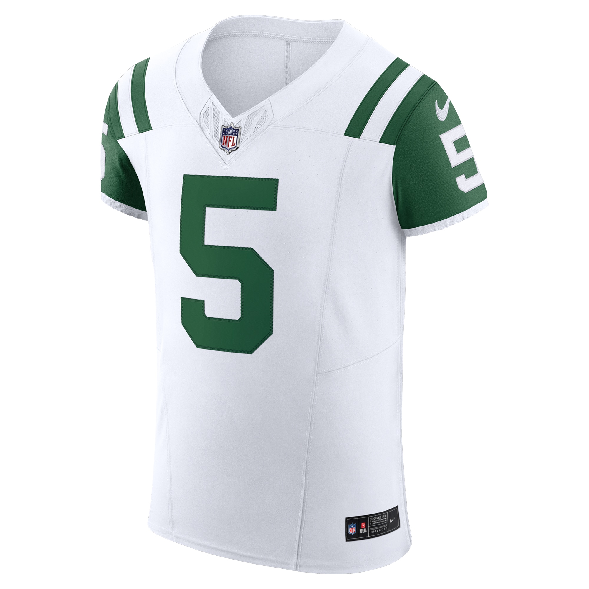 New York Jets Garrett Wilson White Classic Alternate Vapor F.U.S.E. Elite NFL Jersey Men's