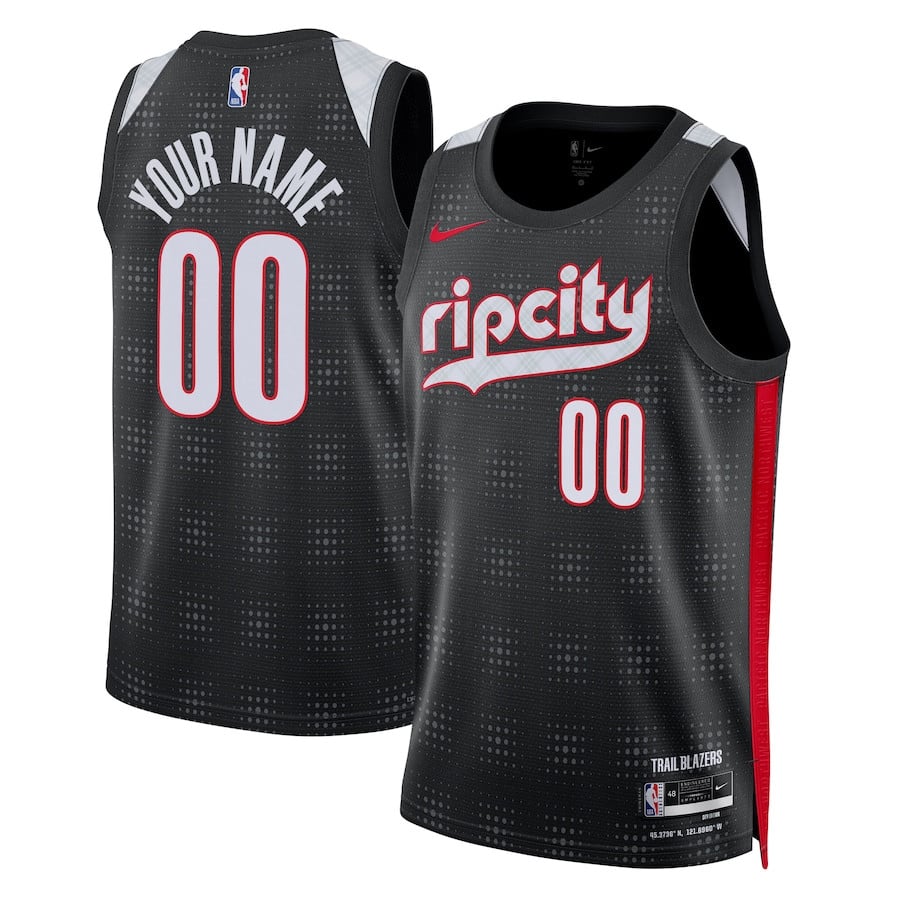 Portland Trail Blazers Unisex 2024/25 Custom Swingman City Edition Black NBA Jersey Unisex