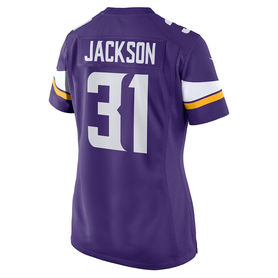 Khyree Jackson 31 Minnesota Vikings Game Purple NFL Jersey Women's