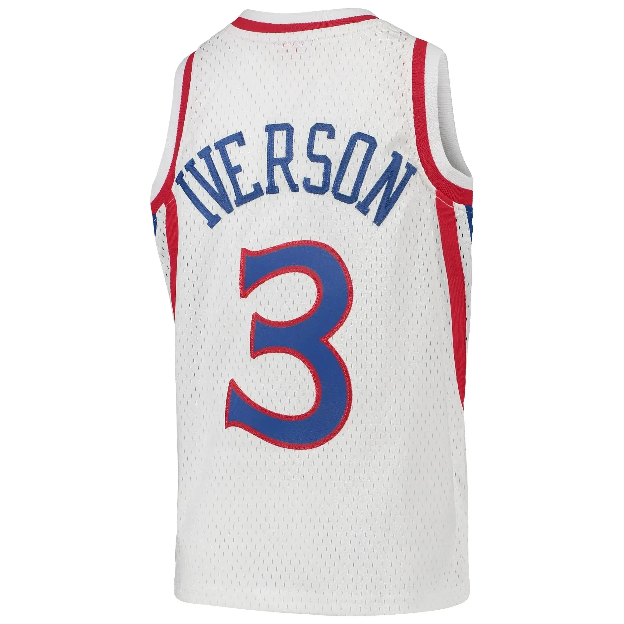 Allen Iverson Philadelphia 76ers Mitchell&Nes 1996-97 Hardwood Classics Swingman Throwback White NBA Jersey Youth