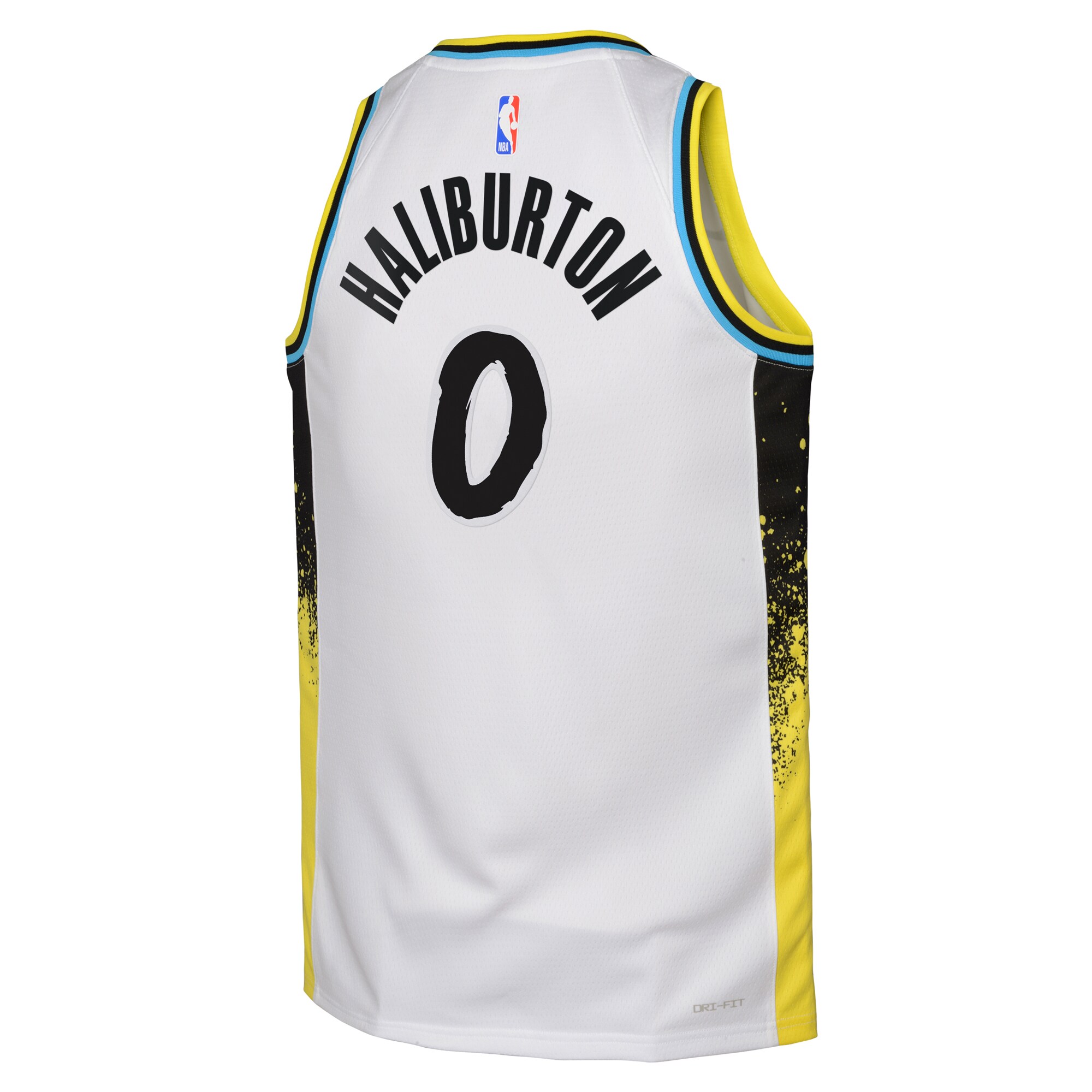 Camiseta City Edition Swingman de los Indiana Pacers 2024 Blanco Tyrese Haliburton Juvenil NBA Jersey Men's