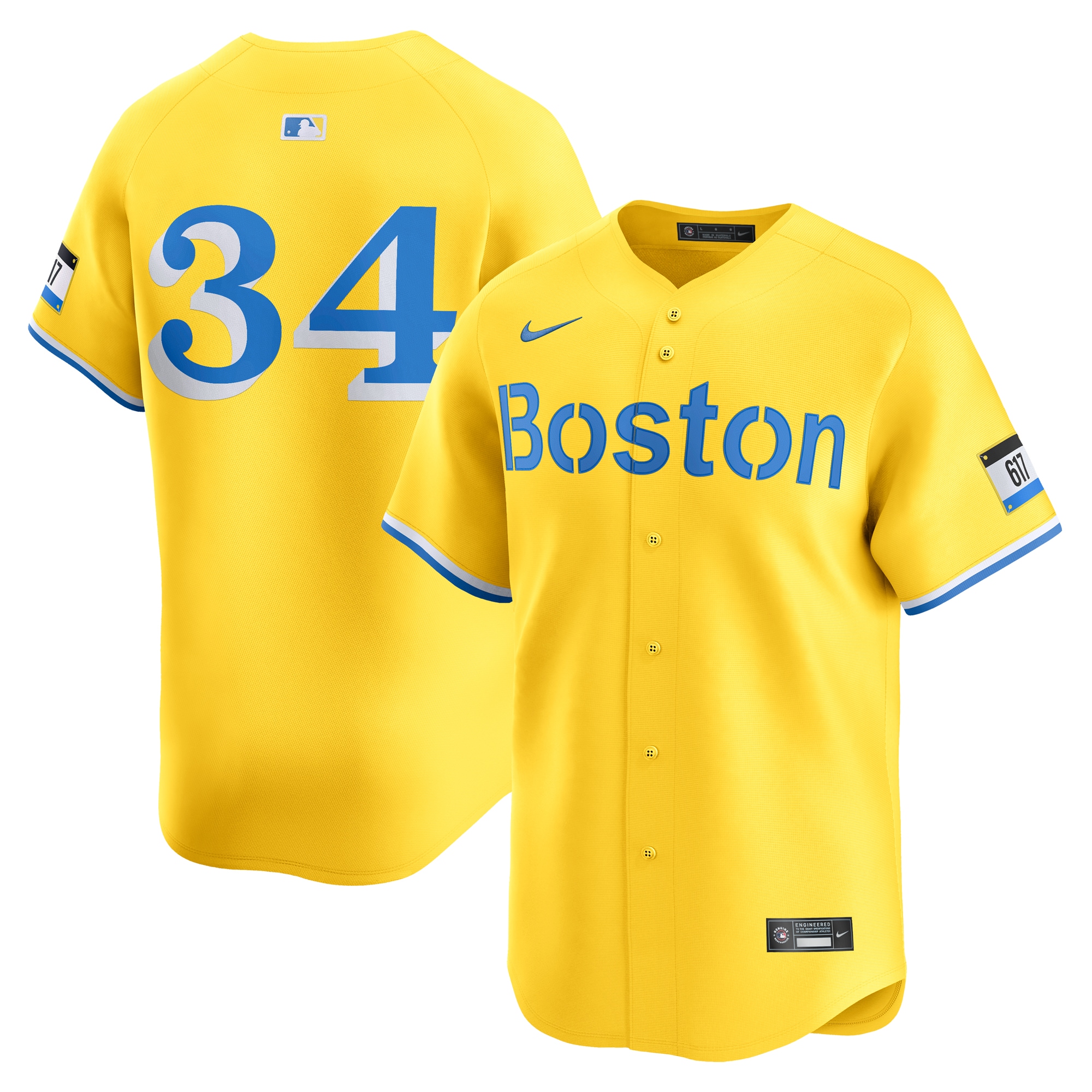 Boston Red Sox David Ortiz Gold City Connect Retired Player MLB Jersey Men's