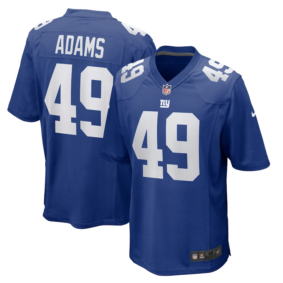Matthew Adams 49 New York Giants Team Game Royal NFL Jersey Men's
