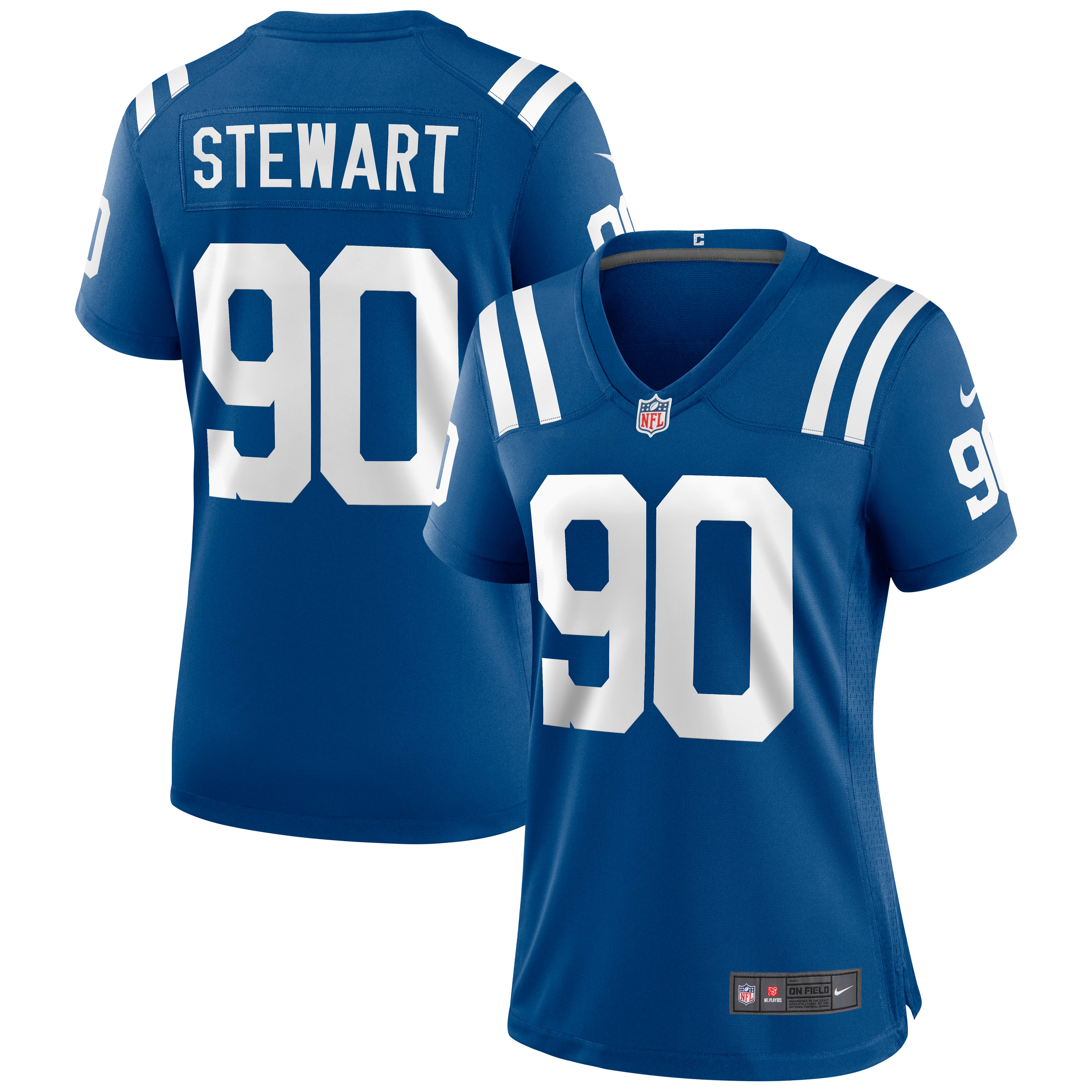 Indianapolis Colts Grover Stewart Royal Game NFL Jersey Women's