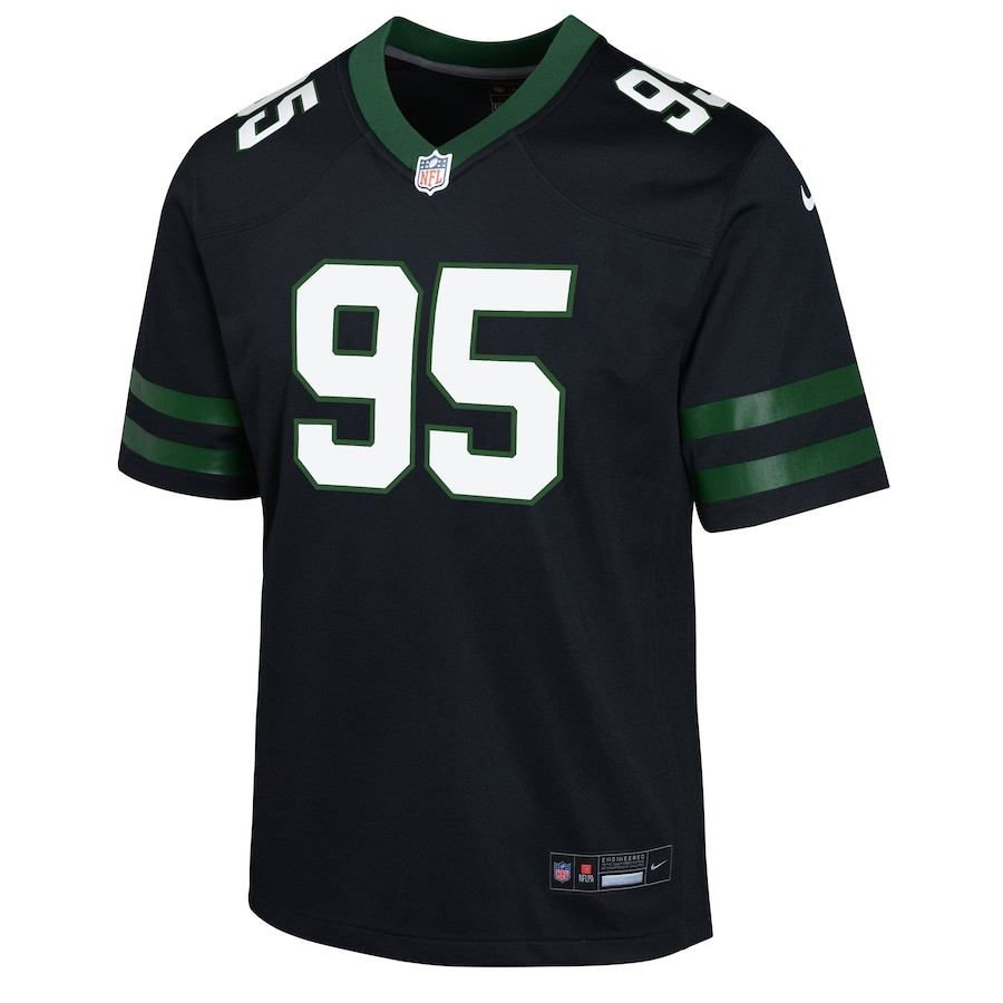 Quinnen Williams 95 New York Jets Alternate Game Legacy Black NFL Jersey Youth