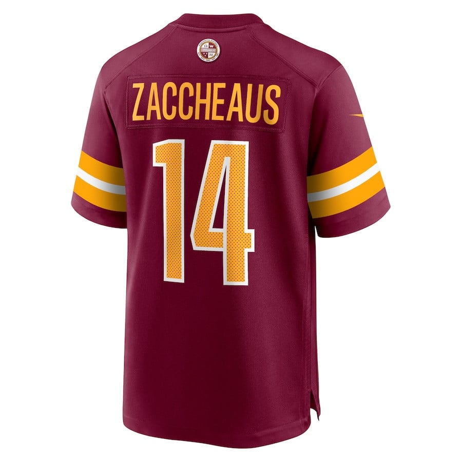 Olamide Zaccheaus #14 Washington Commanders Super Bowl LIX Burgundy NFL Jersey Youth