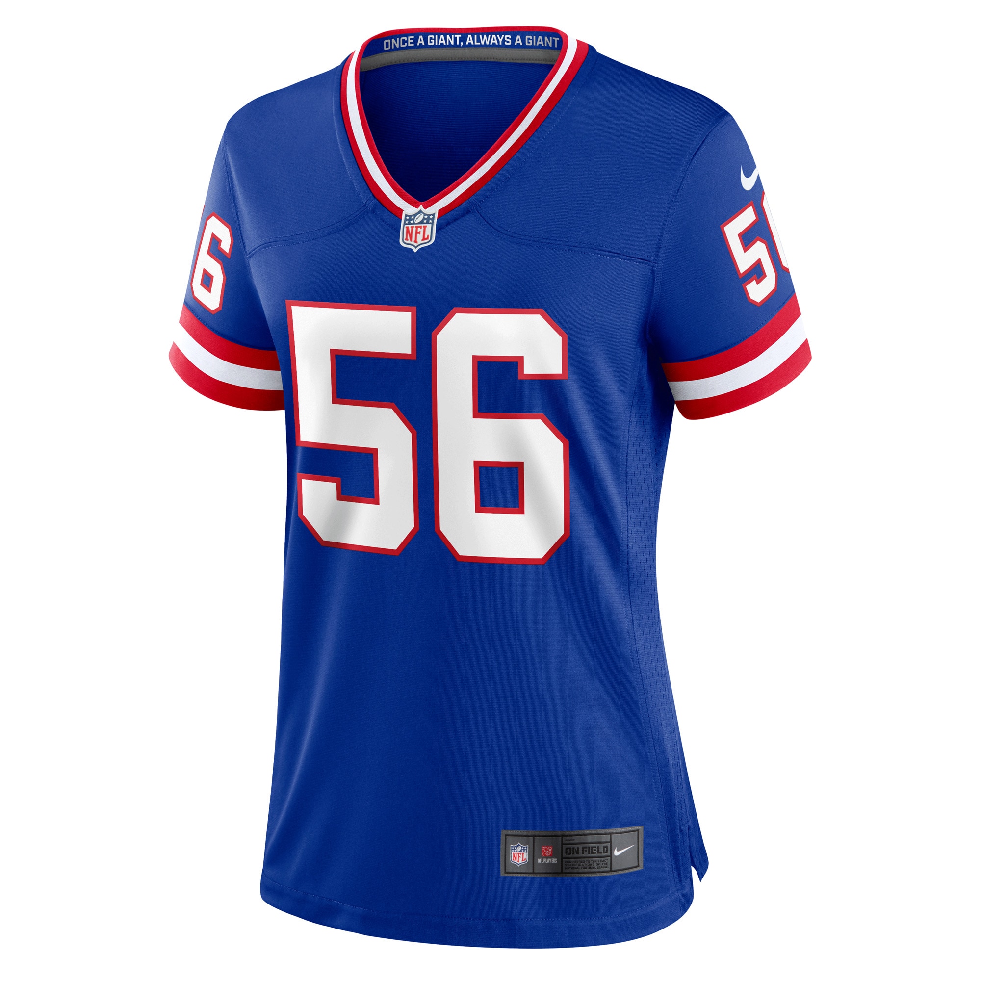 New York Giants Lawrence Taylor Royal Classic Retired Player Game NFL Jersey Women's