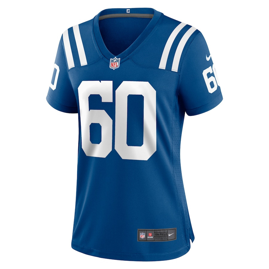 Tanor Bortolini 60 Indianapolis Colts Game Royal NFL Jersey Women's