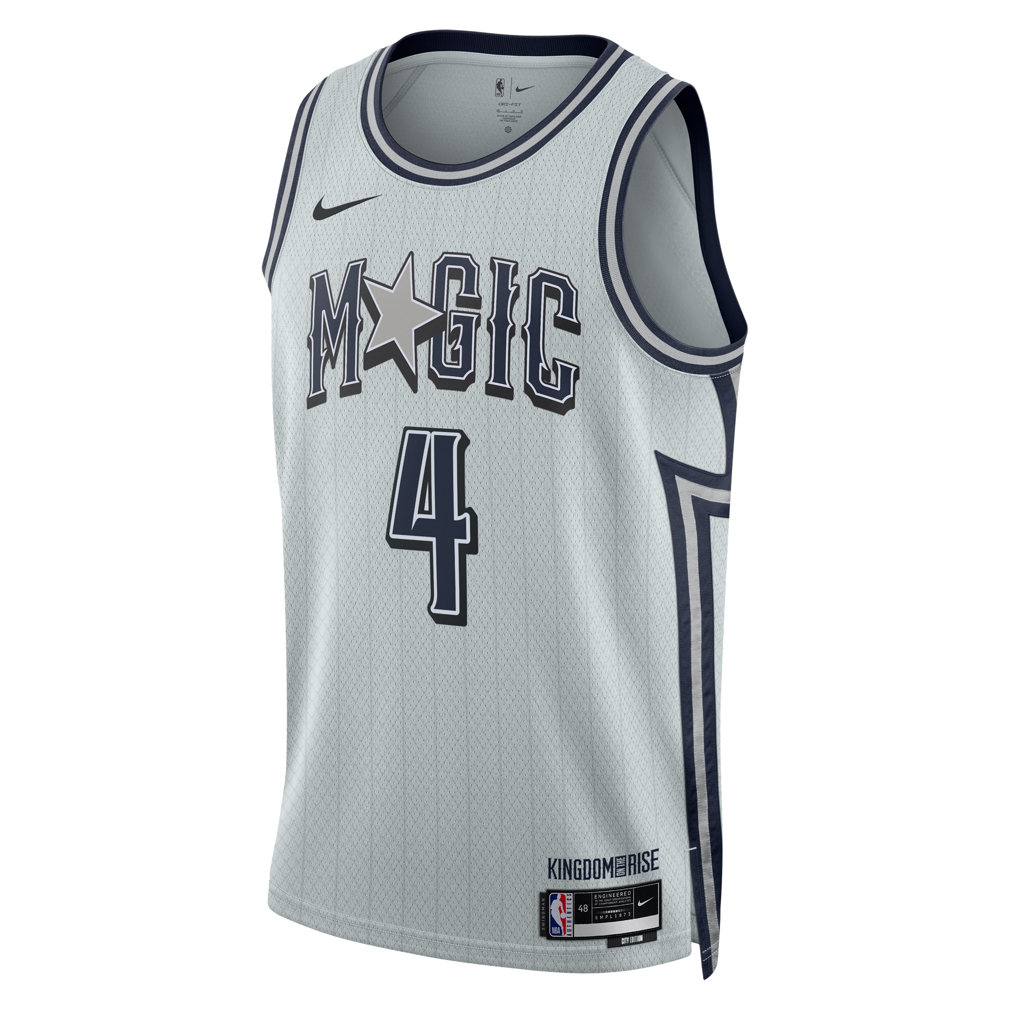 Camiseta City Edition Swingman de Orlando Magicc 2024 Plateada Jalen Sugg Unisex NBA Jersey Unisex