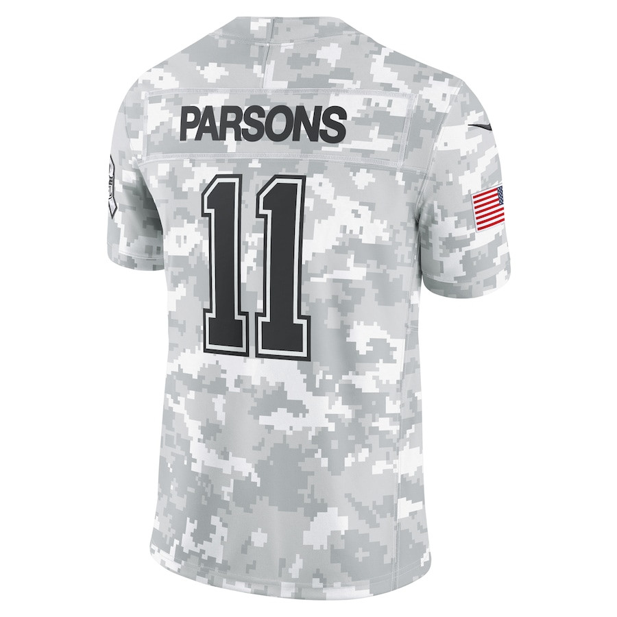 Micah Parsons 11 Dallas Cowboys 2024 Salute to Service Limited Arctic Camo NFL Jersey Men's