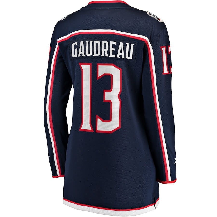 Johnny Gaudreau 13 Columbus Blue Jackets Breakaway Navy NHL Jersey Women's