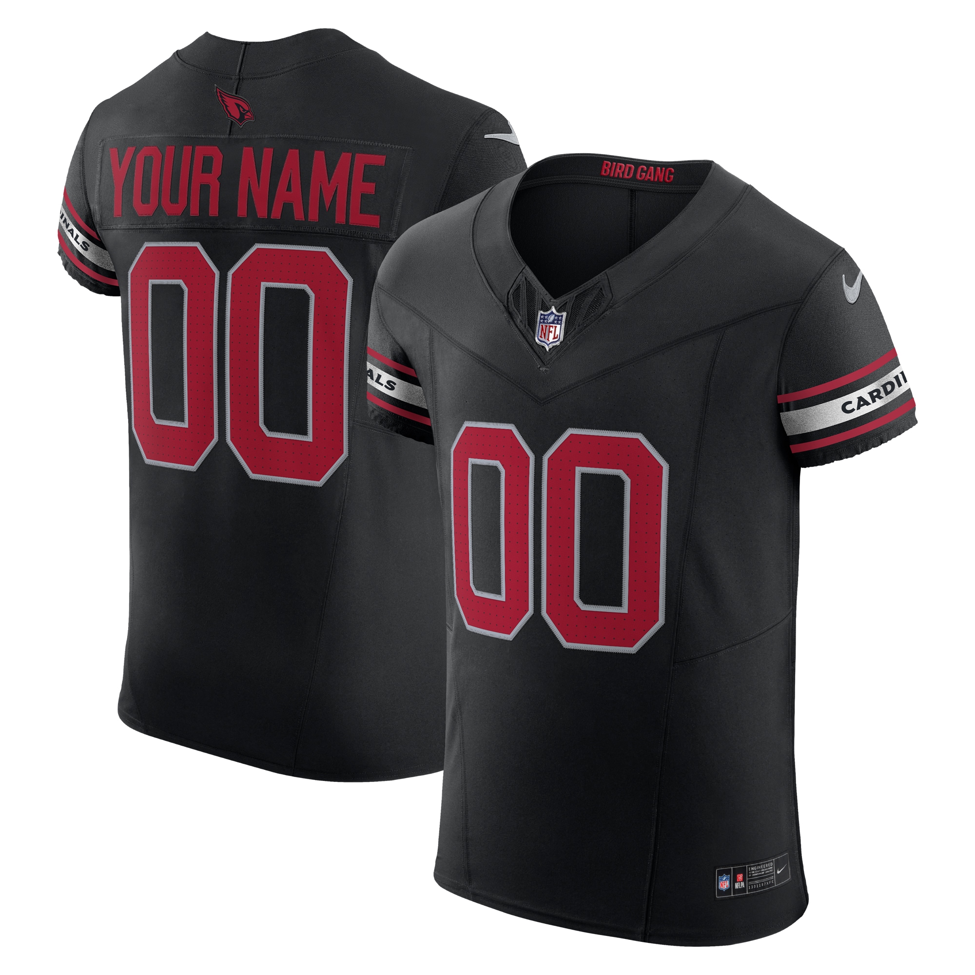 Arizona Cardinals Black Vapor F.U.S.E. Elite Custom NFL Jersey Men's