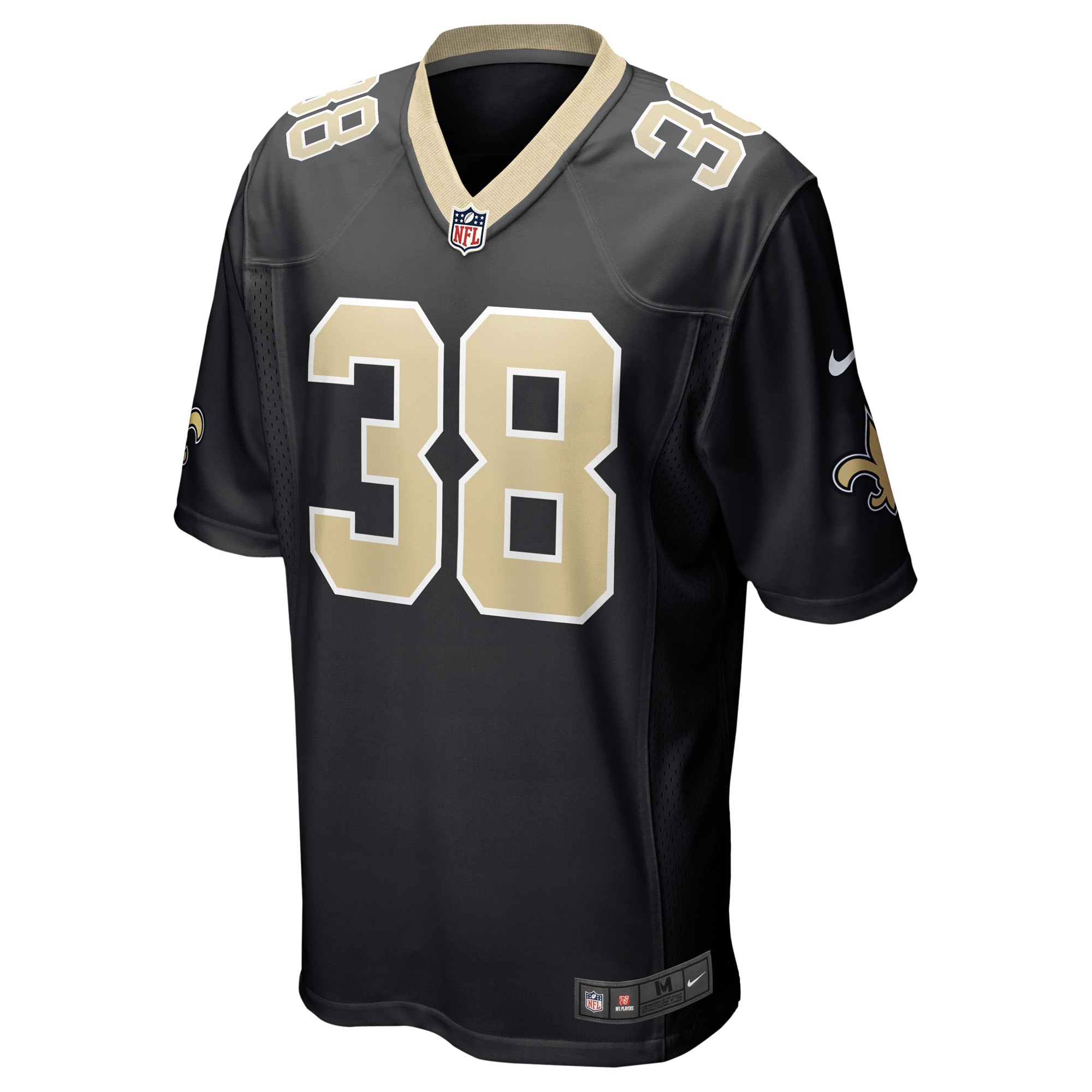 New Orleans Saints Smoke Monday Black Game Player NFL Jersey Men's