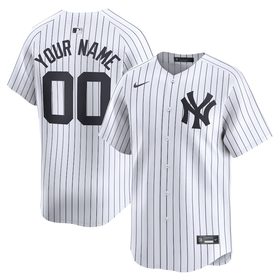 New York Yankees Youth Home Limited Custom Jersey White