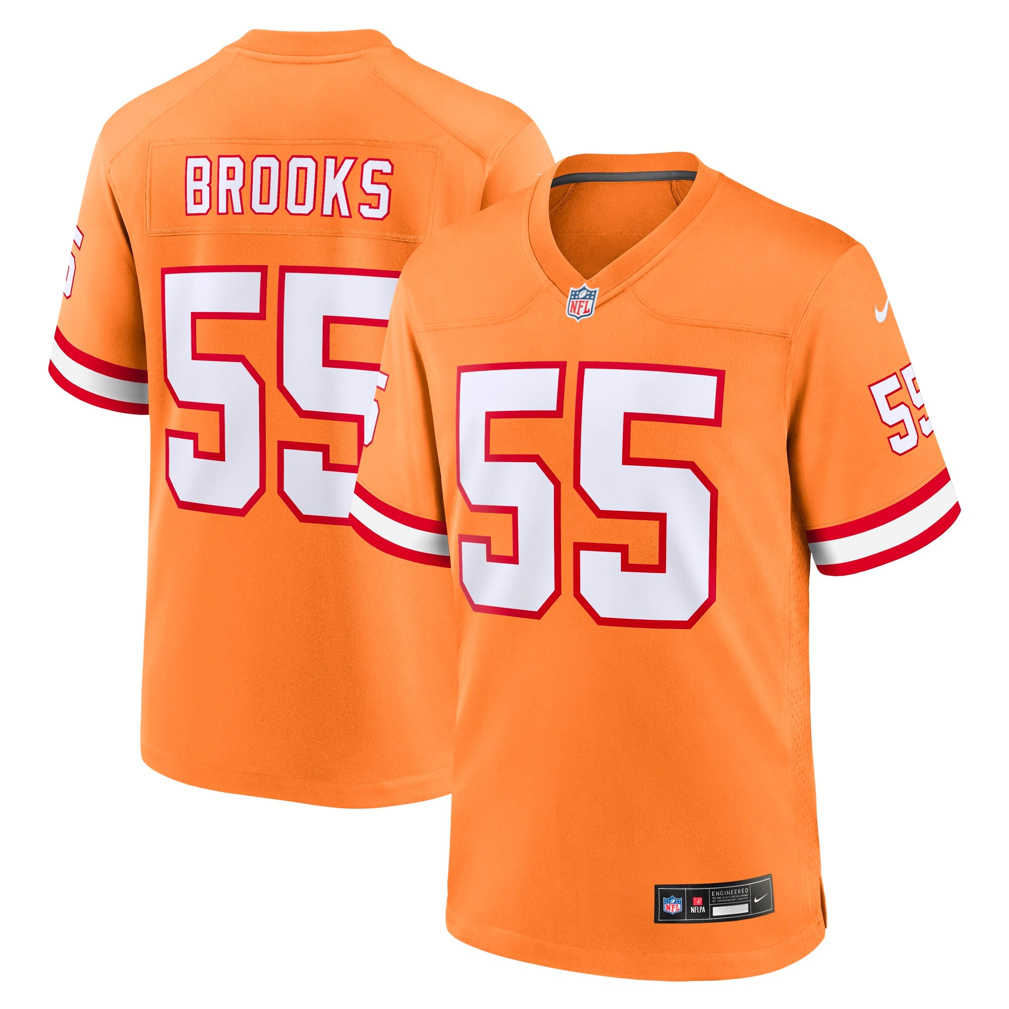 Tampa Bay Buccaneers Derrick Brooks Orange Retired Player Game NFL Jersey Youth