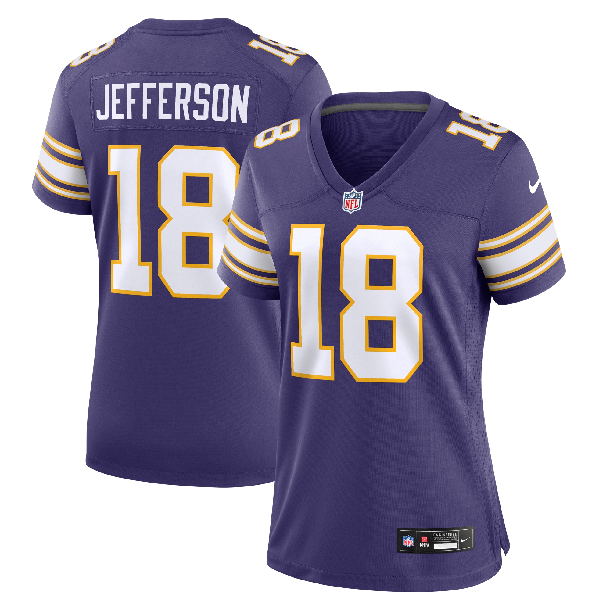Minnesota Vikings Justin Jefferson Purple Player NFL Jersey Women's
