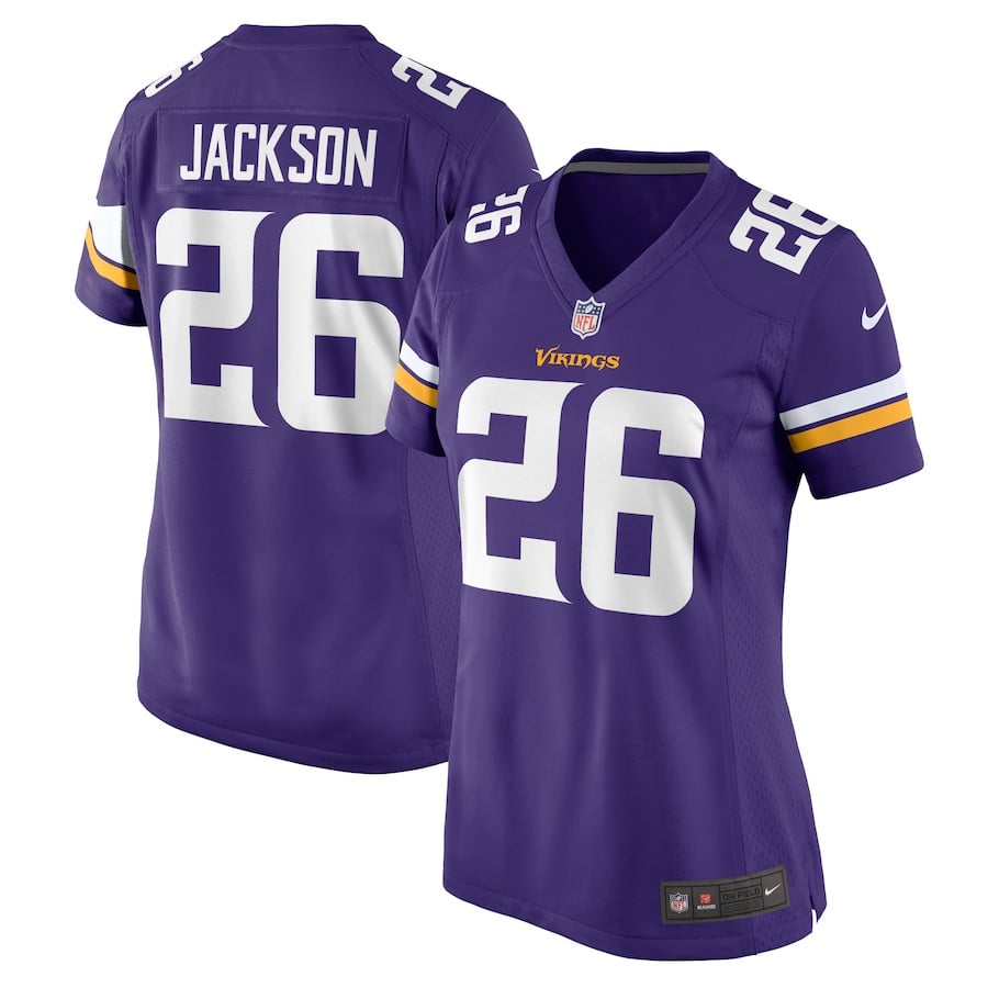 Theo Jackson 26 Minnesota Vikings Game Purple NFL Jersey Women's