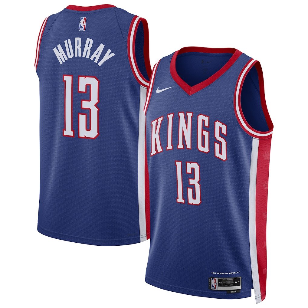 Keegan Murray 13 Sacramento Kings Unisex 2024/25 Swingman Player City Edition Blue NBA Jersey Unisex