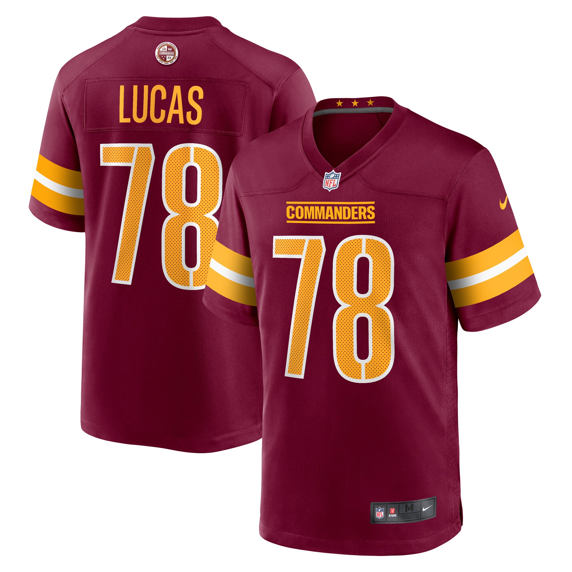 Washington Commanders Cornelius Lucas Burgundy Game NFL Jersey Men's
