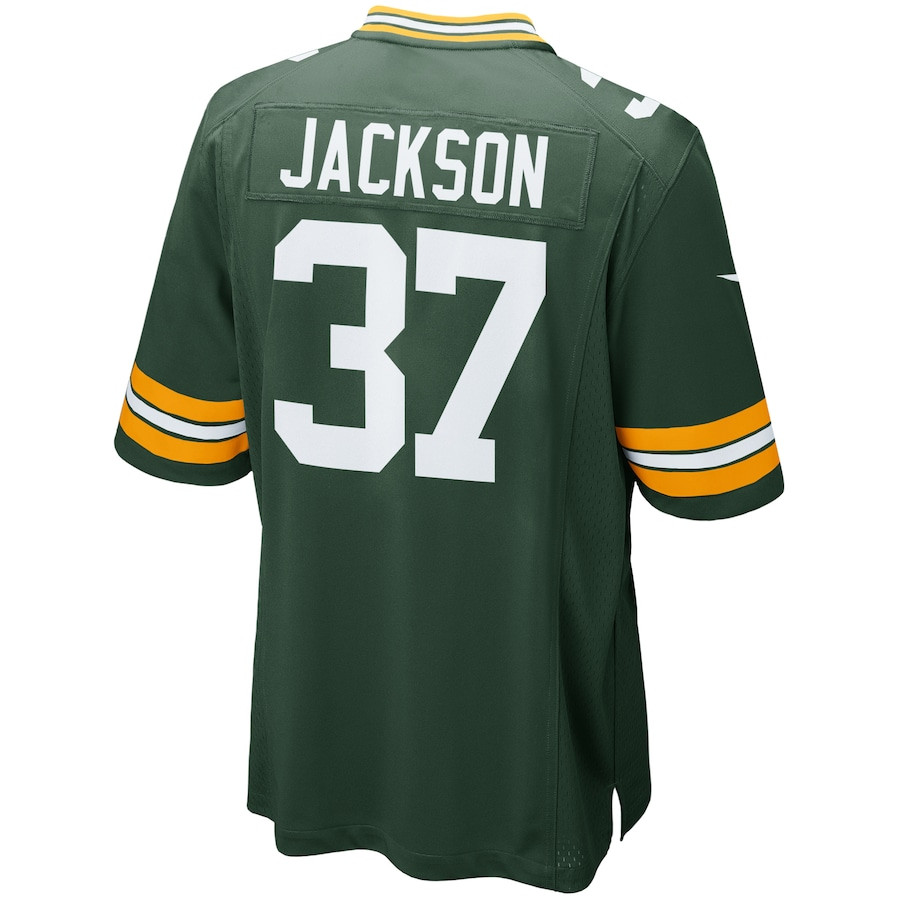 Josh Jackson 37 Green Bay Packers Game Green NFL Jersey Men's