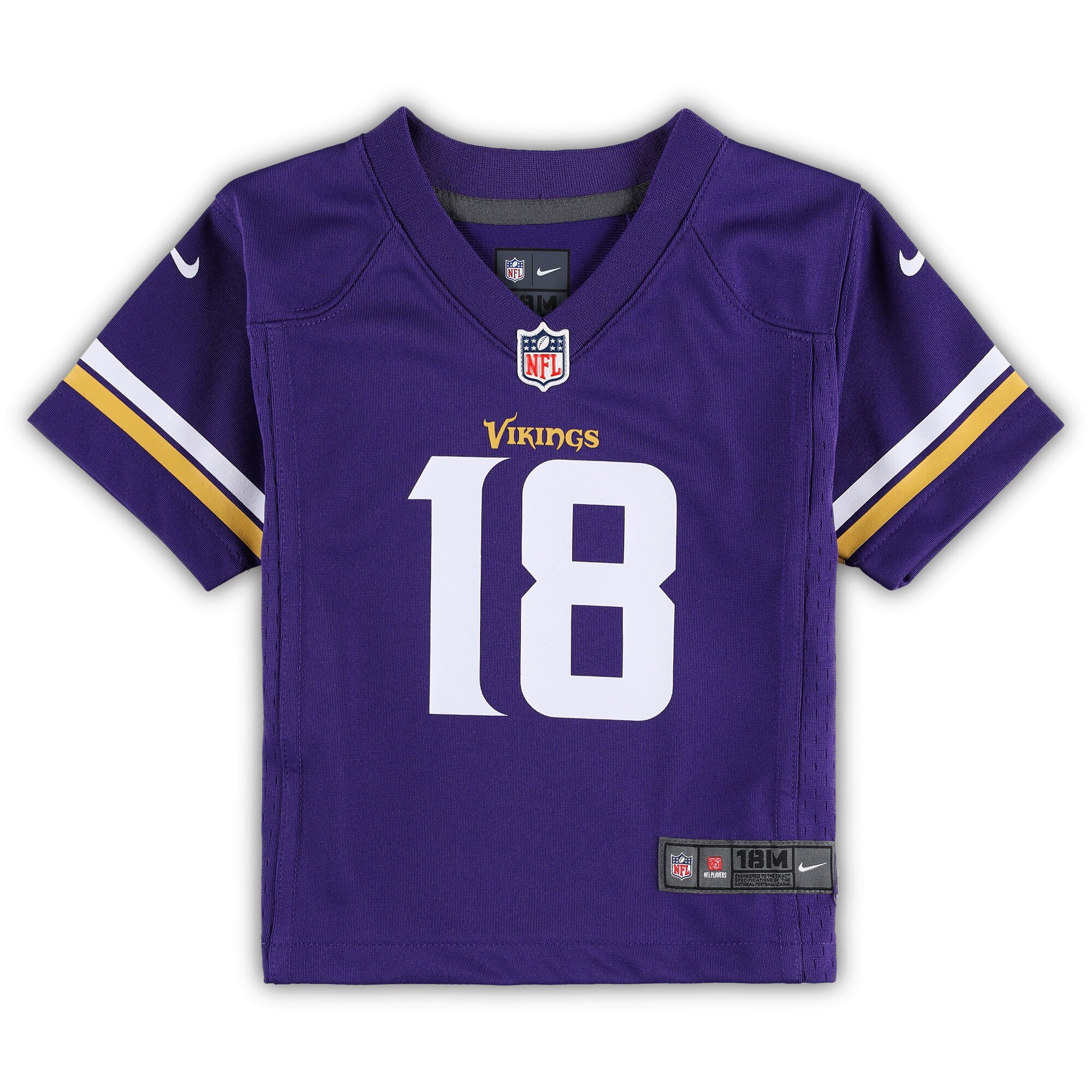 Infant Minnesota Vikings Justin Jefferson Purple Player Game NFL Jersey Men's