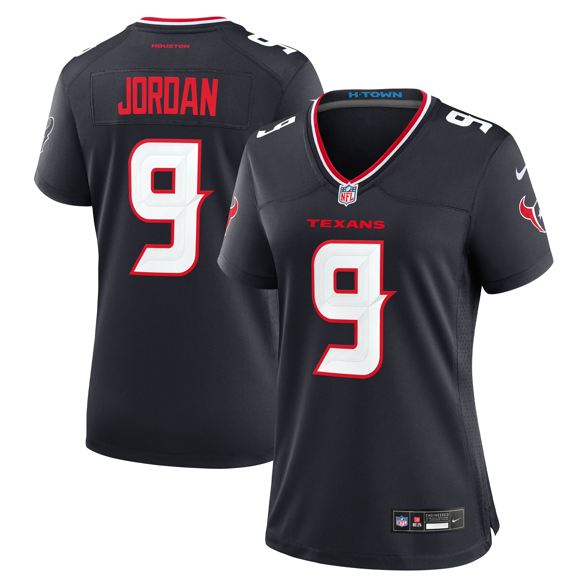 Houston Texans Brevin Jordan Navy Team Game NFL Jersey Women's