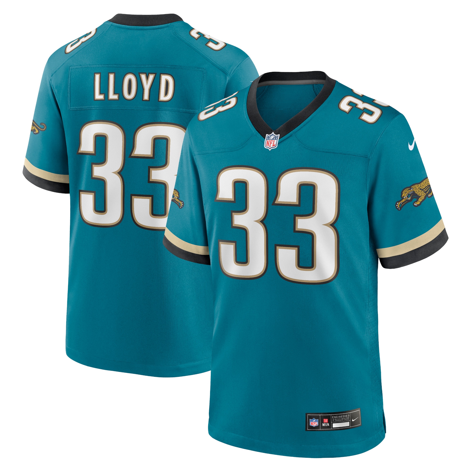 Jacksonville Jaguars Devin Lloyd Teal Prowler Throwback Player Game NFL Jersey Men's