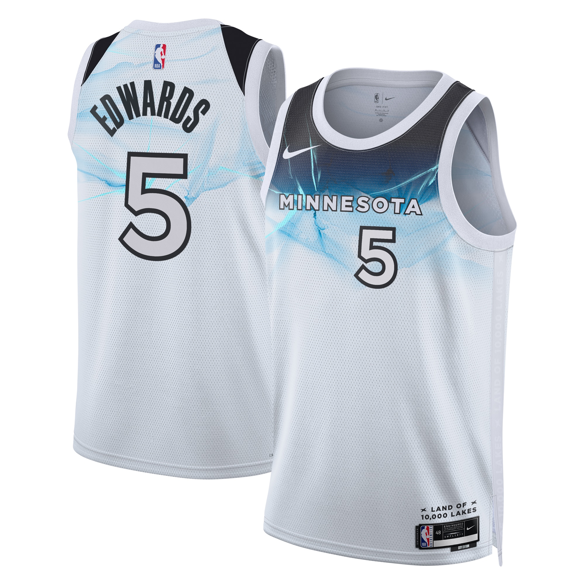 Minnesota Timberwolves City Edition Swingman 202 White Anthony Edward Unisex NBA Jersey Unisex